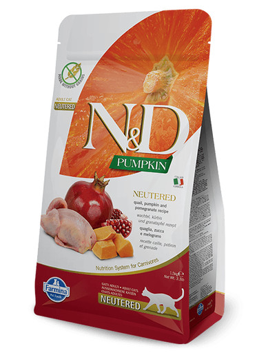 FARMINA N&D Pumpkin Quail & Pomegranate Neutered Cat 300 g